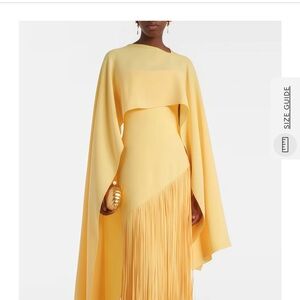Cayetana Yellow Fringed Maxi Dress with Shawl Detail
[Miss Rosier]